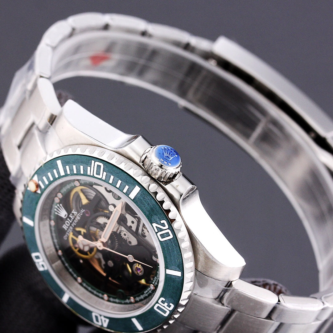 롤렉스 서브마리너 안드레아 피를로 에디션 40mm 스켈레톤 다이얼 그린 세라크롬 베젤 오이스터 브레슬릿