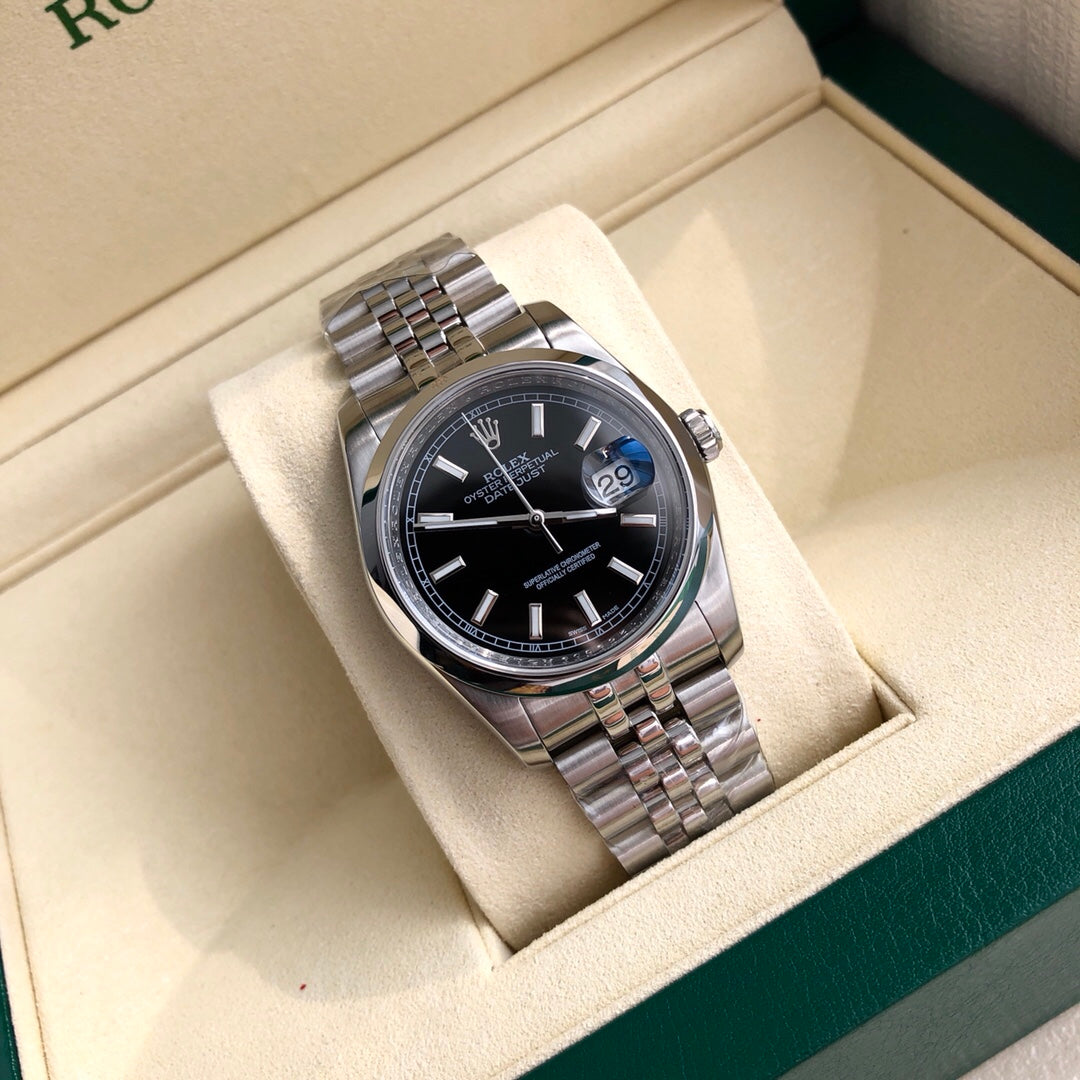 로렉스 데이저스트 41mm 블랙 다이얼 오이스터 스틸 쥬빌리 브레이슬릿