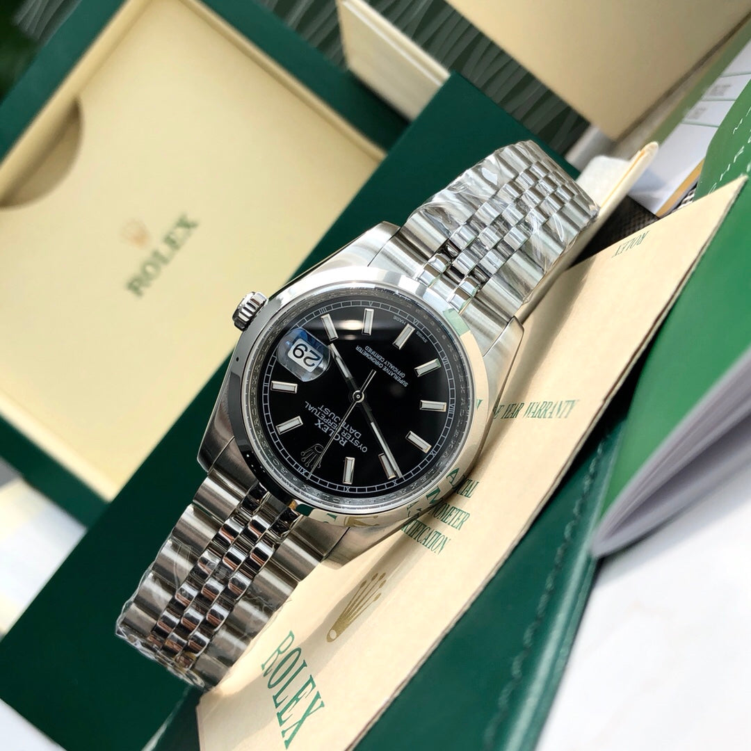 로렉스 데이저스트 41mm 블랙 다이얼 오이스터 스틸 쥬빌리 브레이슬릿