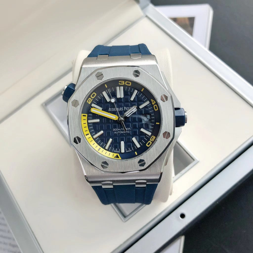 오데마피게 로얄오크 오프쇼어 다이버 블루 옐로우 42mm 펑키 컬러