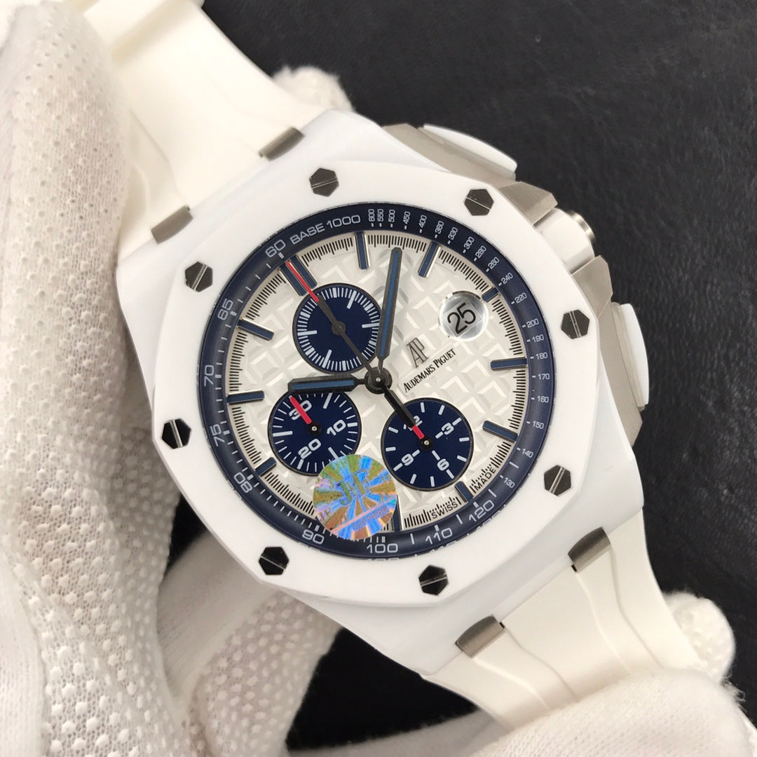 오데마피게 화이트 로얄오크 오프쇼어 44mm 화이트 세라믹