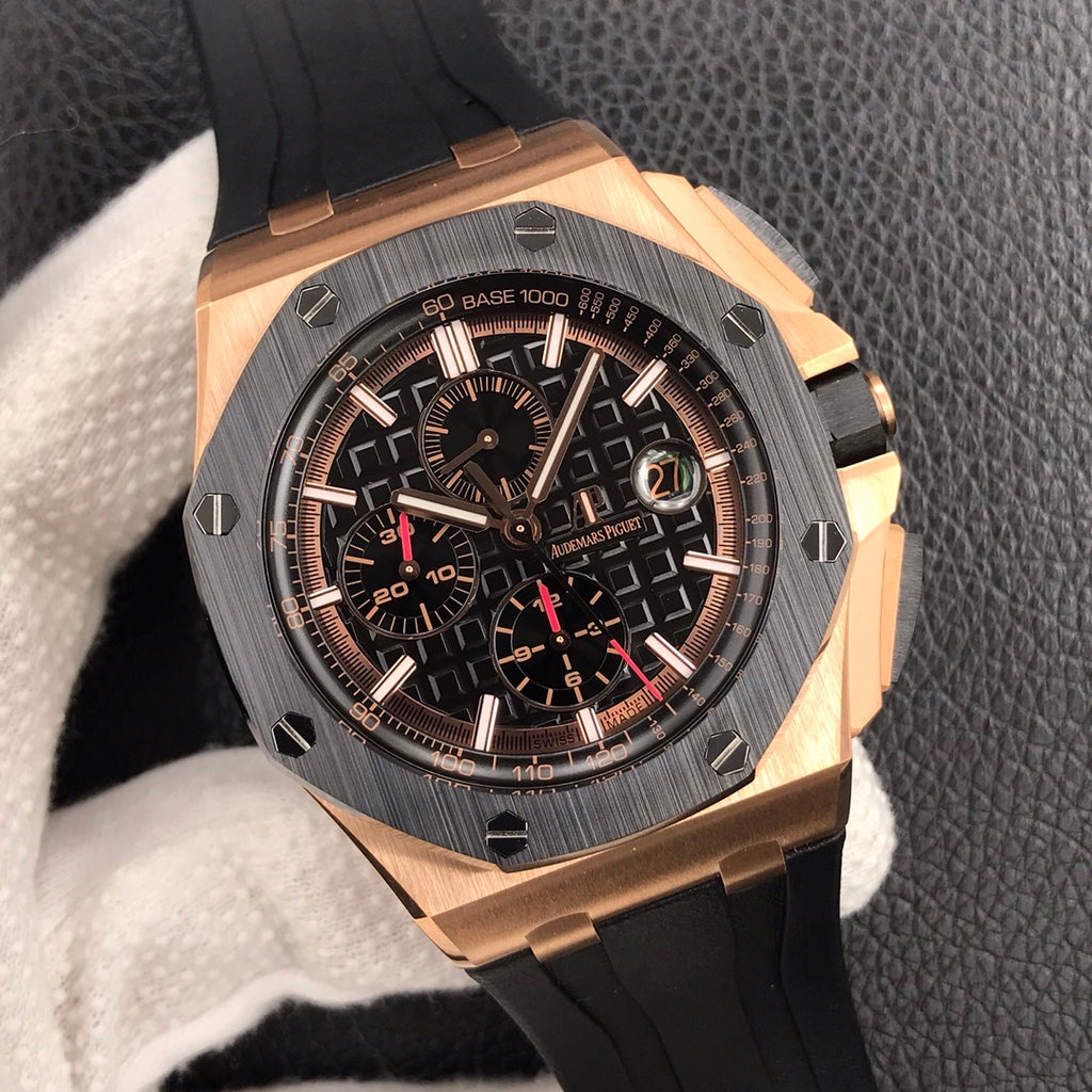 오데마피게 로즈골드 로얄오크 오프쇼어 44mm 검판