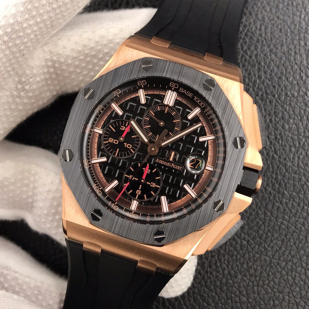 오데마피게 로즈골드 로얄오크 오프쇼어 44mm 검판