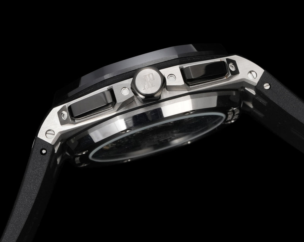 오데마피게 로얄오크 오프쇼어 크로노그래프 블랙 검판 43mm