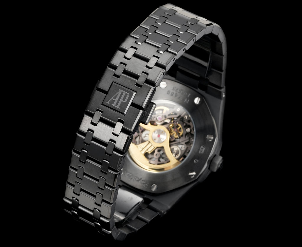 오데마피게 블랙 세라믹 로얄오크 더블 밸런스 휠 오픈워크 41mm