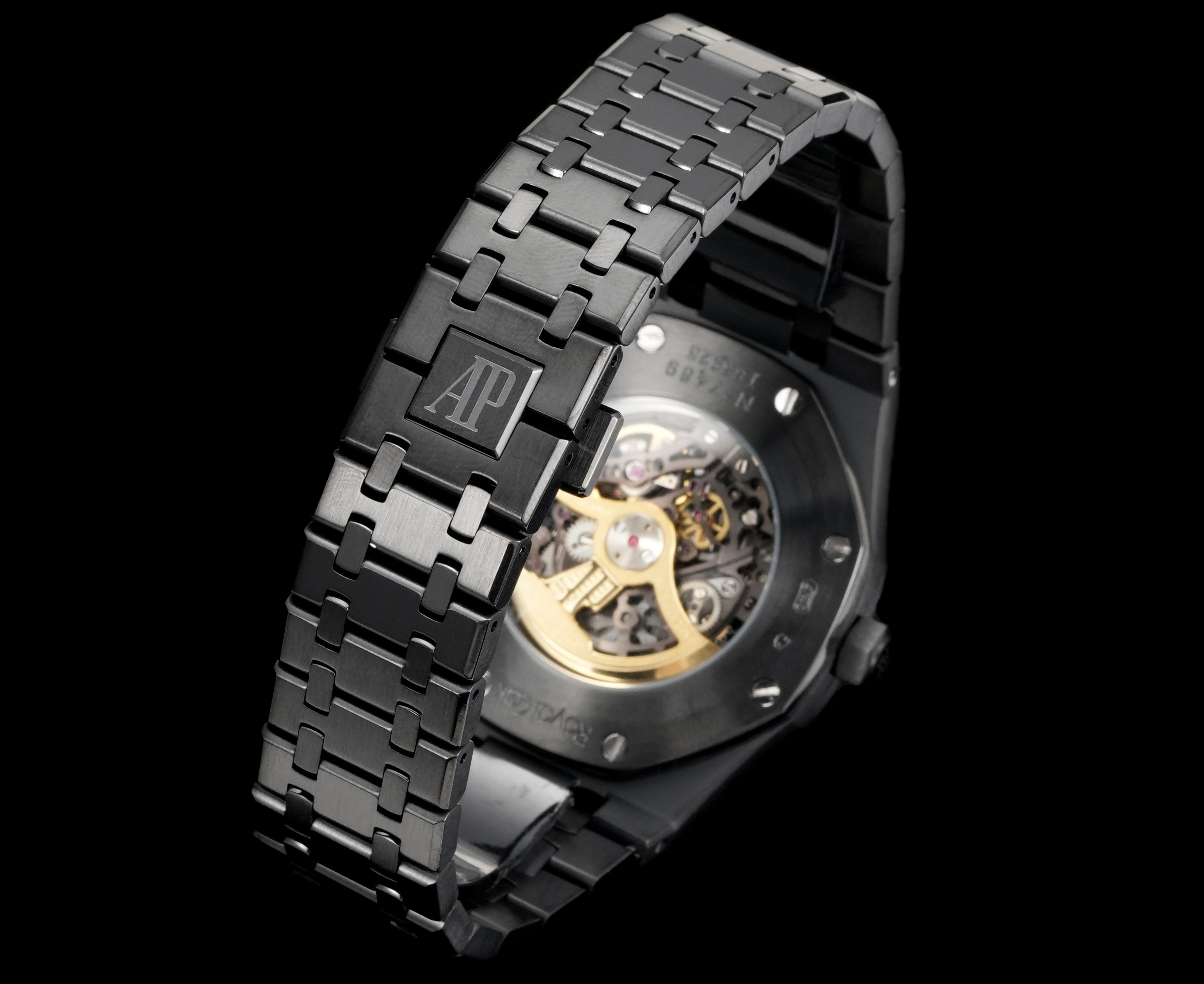 오데마피게 블랙 세라믹 로얄오크 더블 밸런스 휠 오픈워크 41mm