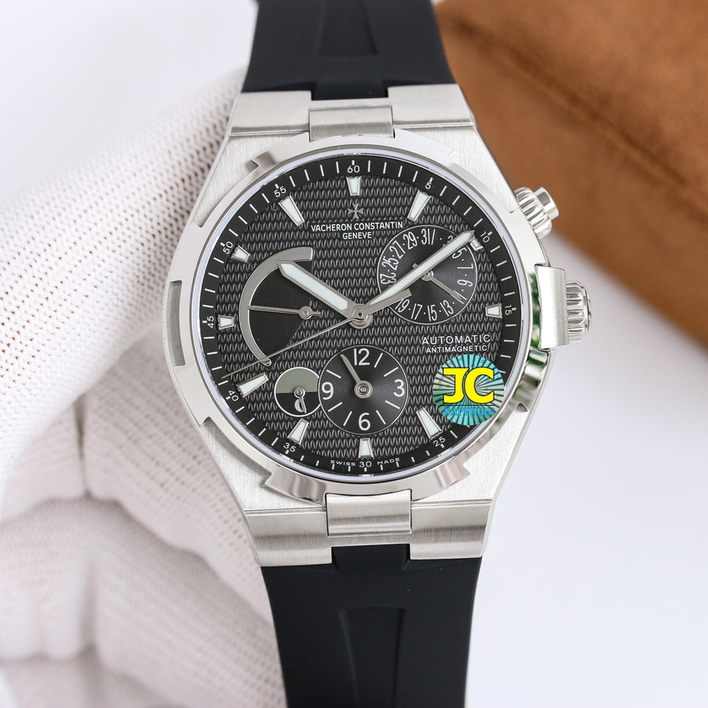 바쉐론 콘스탄틴 오버시즈 듀얼타임 문페이즈 41mm (실버 / 블랙)