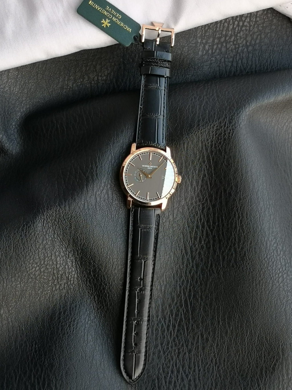 바쉐론 콘스탄틴 트래디셔널 핑크 골드 38mm 드레스 워치