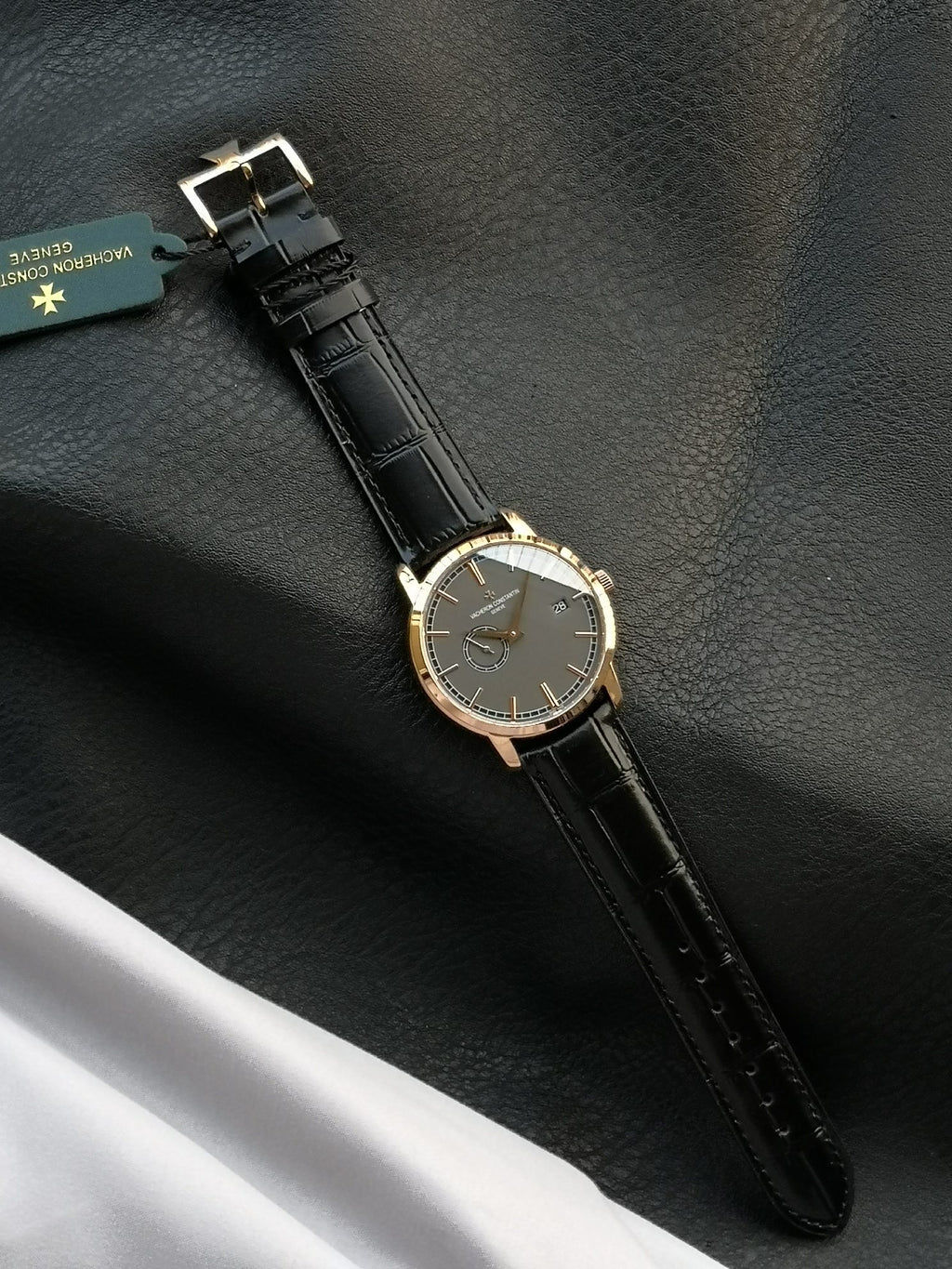 바쉐론 콘스탄틴 트래디셔널 핑크 골드 38mm 드레스 워치