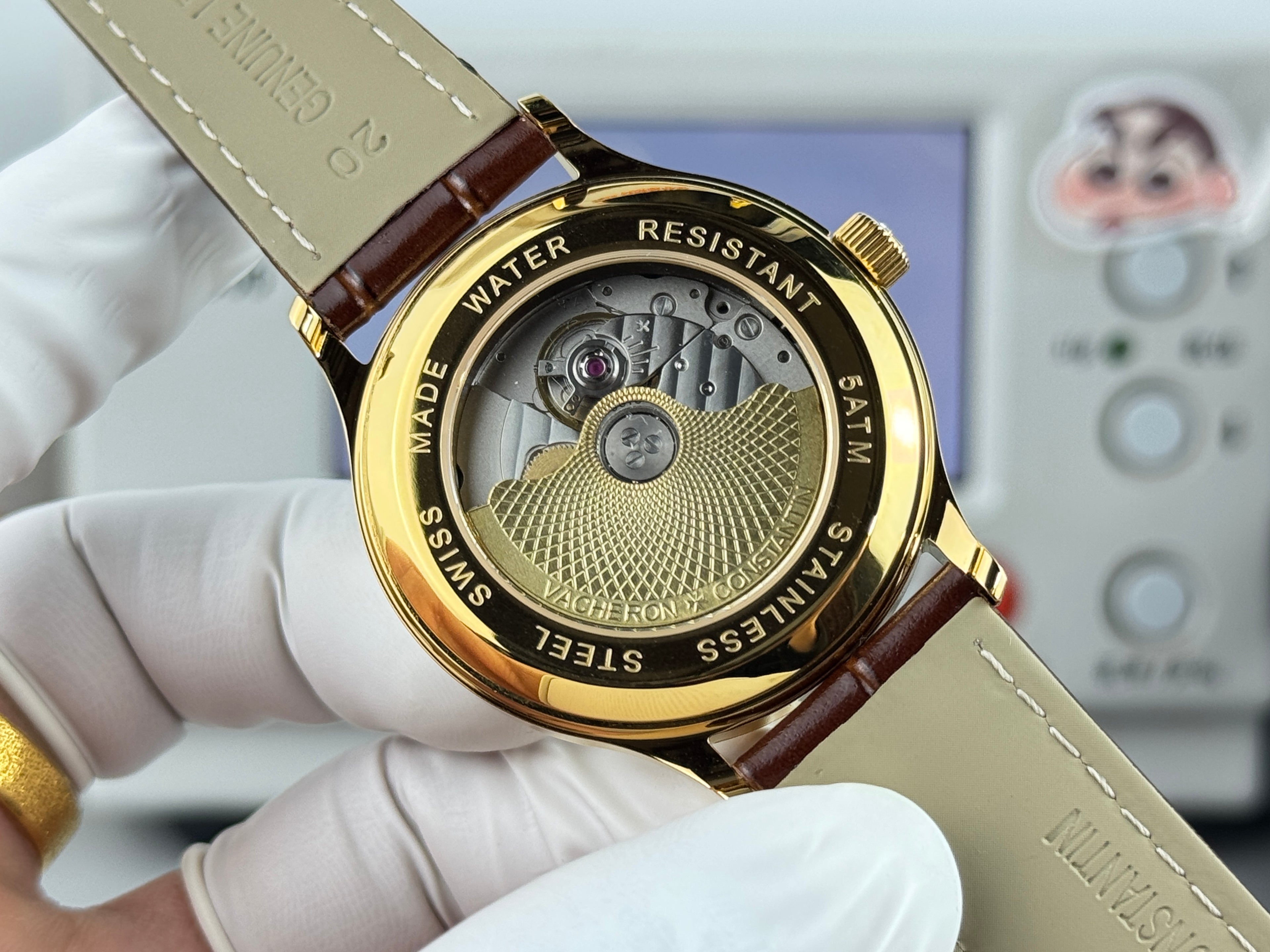 바쉐론 콘스탄틴 패트리모니 옐로우 골드 샴페인 34mm 크로노미터 로얄