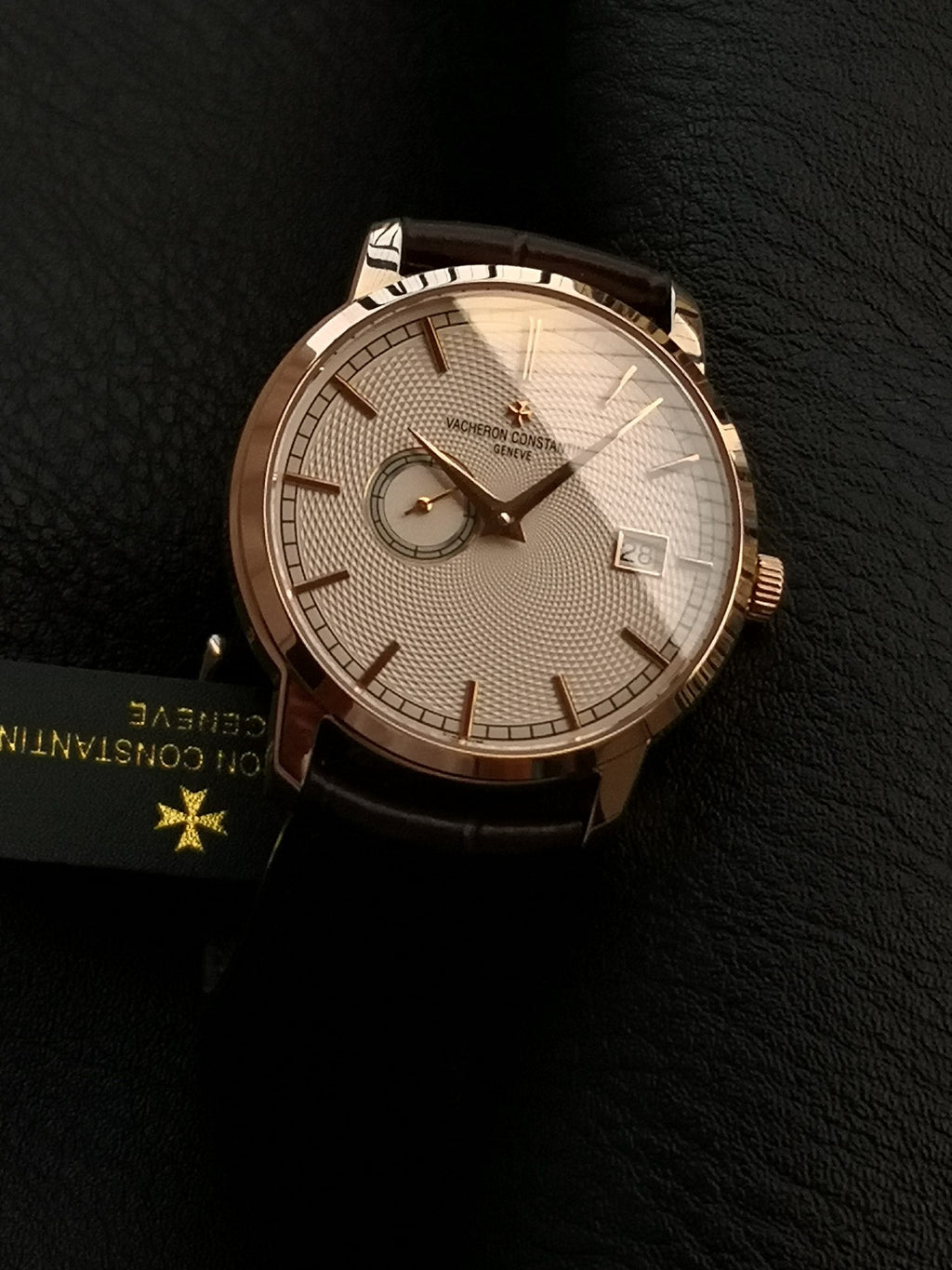 바쉐론 콘스탄틴 트래디셔널 핑크 골드 38mm 드레스 워치