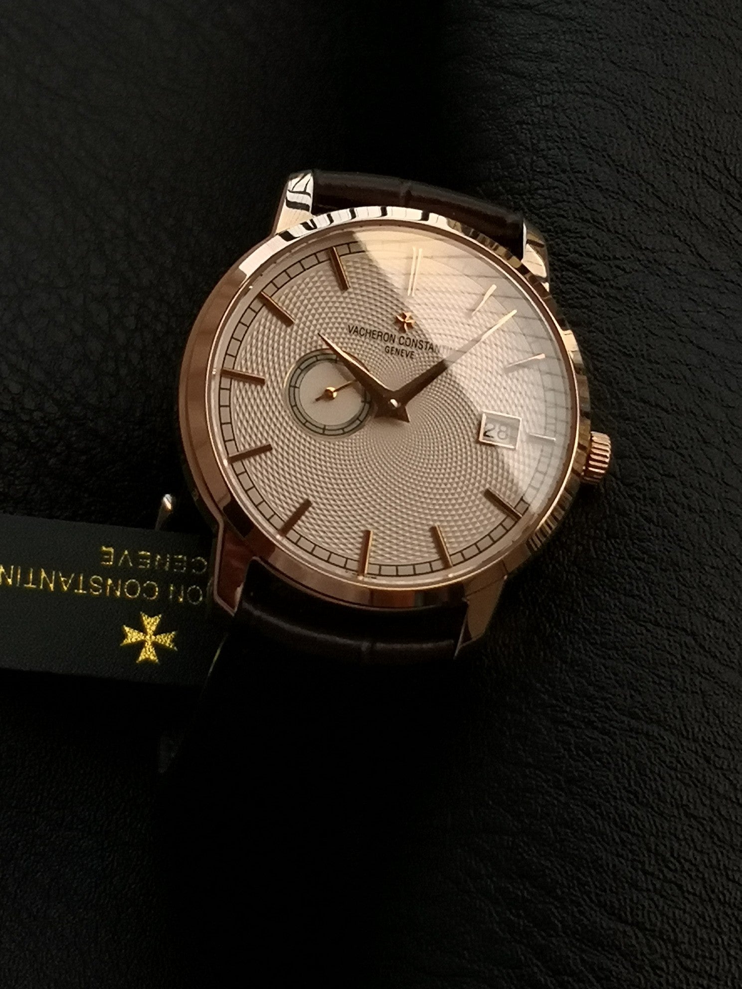 바쉐론 콘스탄틴 트래디셔널 핑크 골드 38mm 드레스 워치