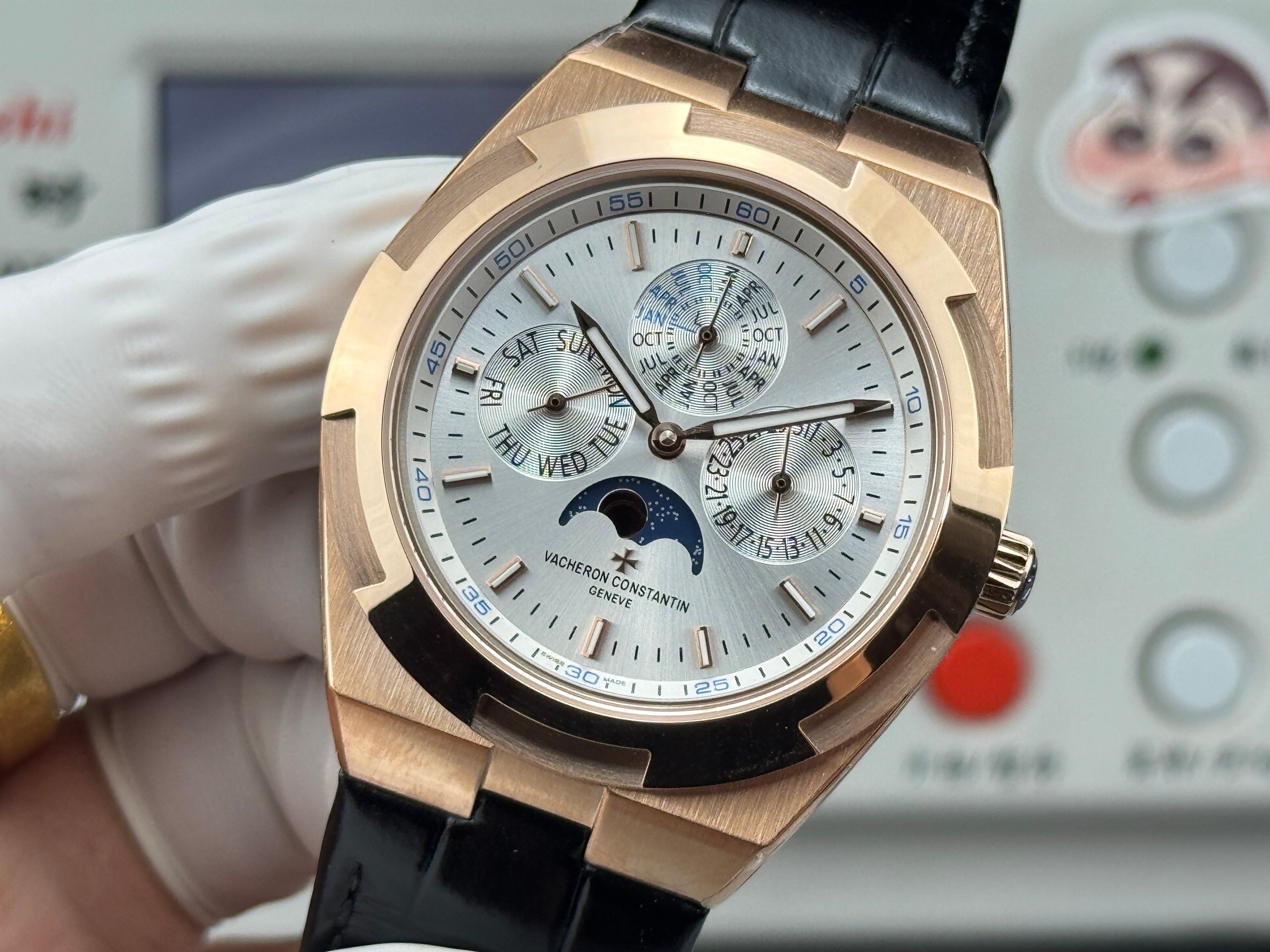 바쉐론 콘스탄틴 오버시즈 핑크 골드 41.5mm PPC 울트라씬