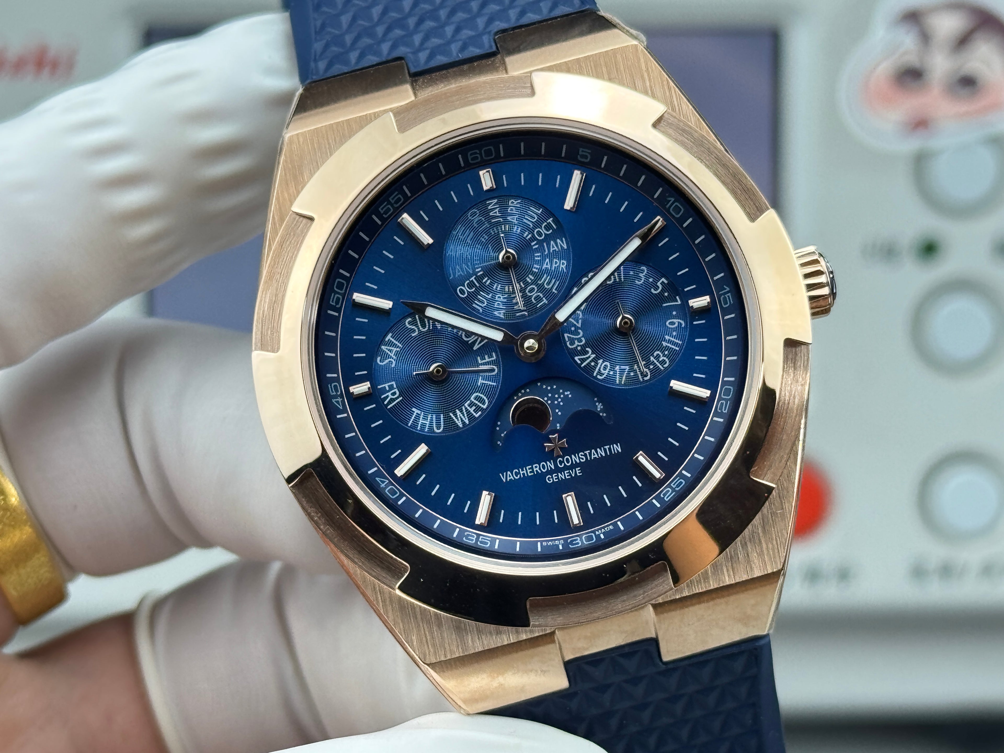 바쉐론 콘스탄틴 오버시즈 핑크 골드 41.5mm PPC 울트라씬