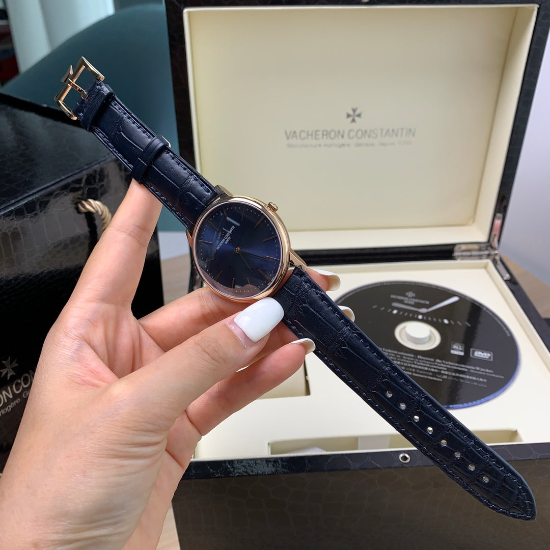바쉐론 콘스탄틴 패트리모니 화이트 골드 실버 40mm 패트리모니