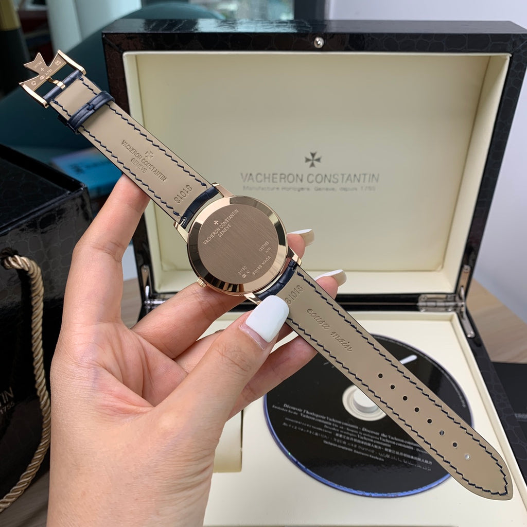 바쉐론 콘스탄틴 패트리모니 화이트 골드 실버 40mm 패트리모니