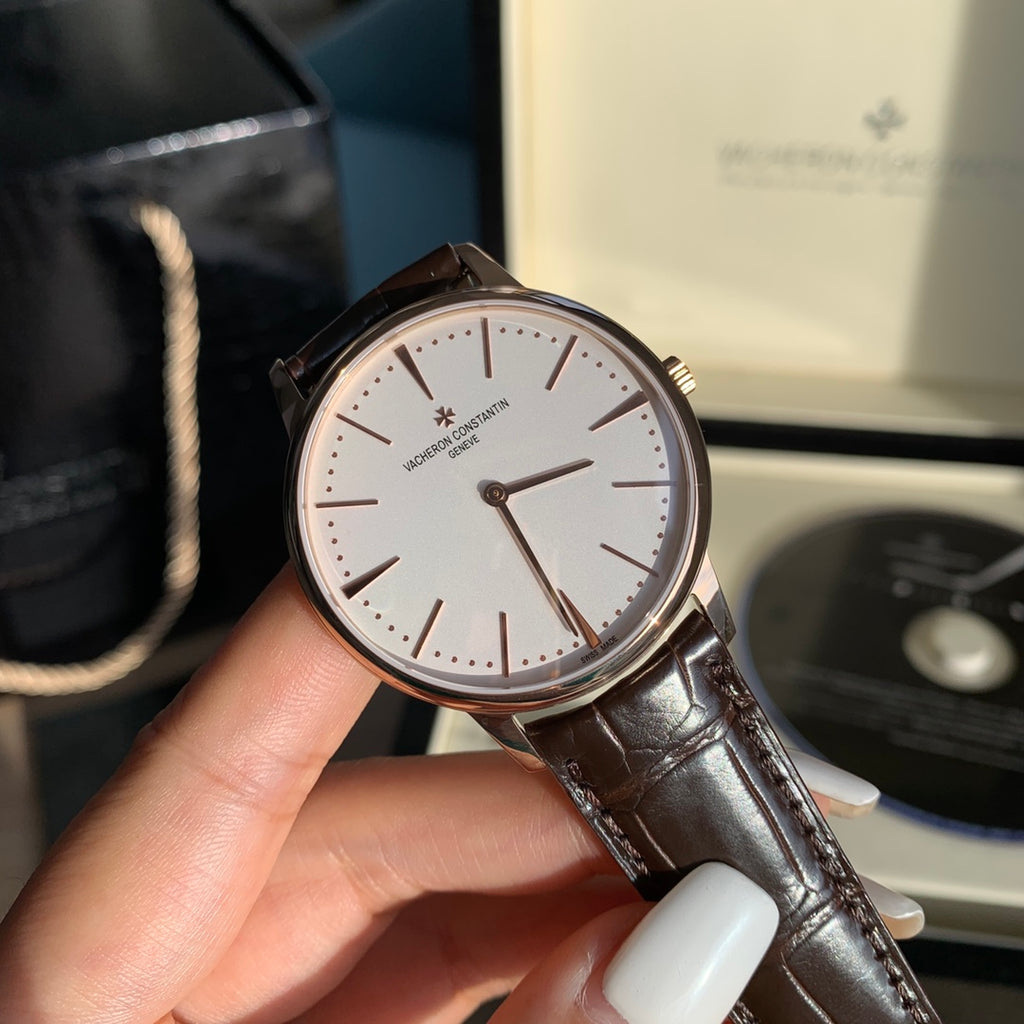 바쉐론 콘스탄틴 패트리모니 핑크 골드 실버 40mm 패트리모니