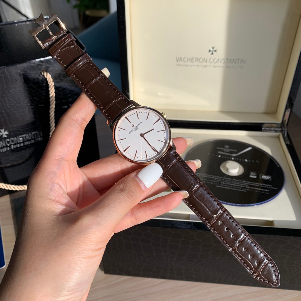 바쉐론 콘스탄틴 패트리모니 핑크 골드 실버 40mm 패트리모니