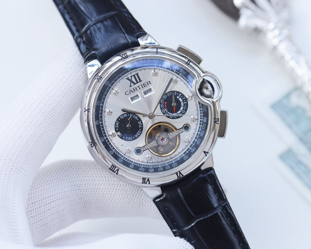 까르띠에 발롱 블루 퍼페추얼 캘린더 투르비옹 42mm 다이아 인덱스 (옐로우골드 / 로즈골드 / 스틸)