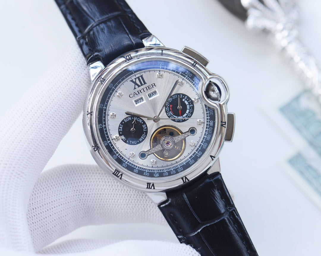 까르띠에 발롱 블루 퍼페추얼 캘린더 투르비옹 42mm 다이아 인덱스 (옐로우골드 / 로즈골드 / 스틸)