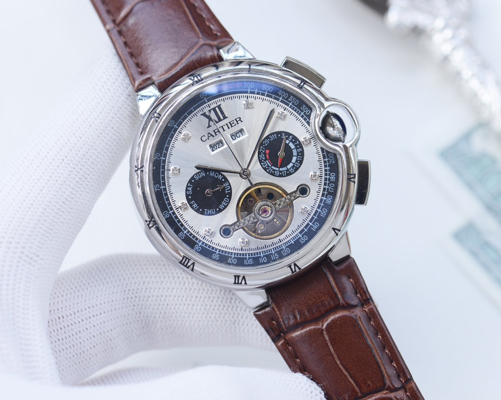 까르띠에 발롱 블루 퍼페추얼 캘린더 투르비옹 42mm 다이아 인덱스 (옐로우골드 / 로즈골드 / 스틸)