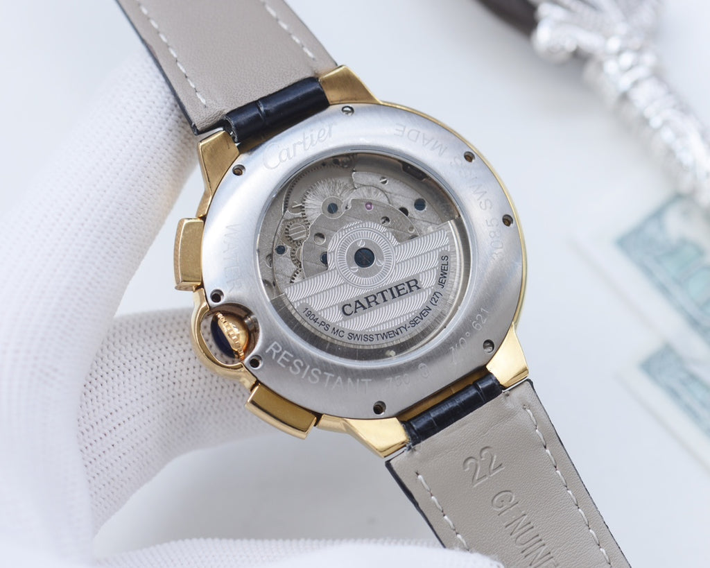 까르띠에 발롱 블루 퍼페추얼 캘린더 투르비옹 42mm 다이아 인덱스 (옐로우골드 / 로즈골드 / 스틸)