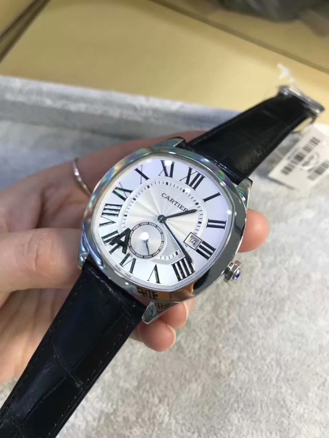 까르띠에 드라이브 드 까르띠에 41mm 실버 레더