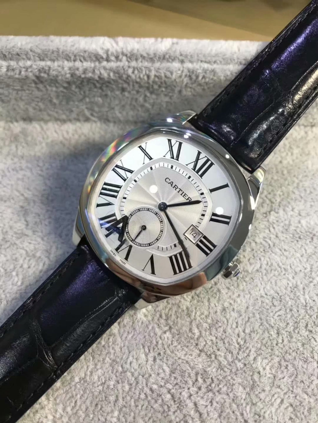 까르띠에 드라이브 드 까르띠에 41mm 실버 레더