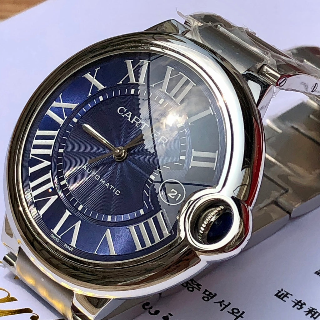 까르띠에 발롱 블루 42mm 블루 스틸