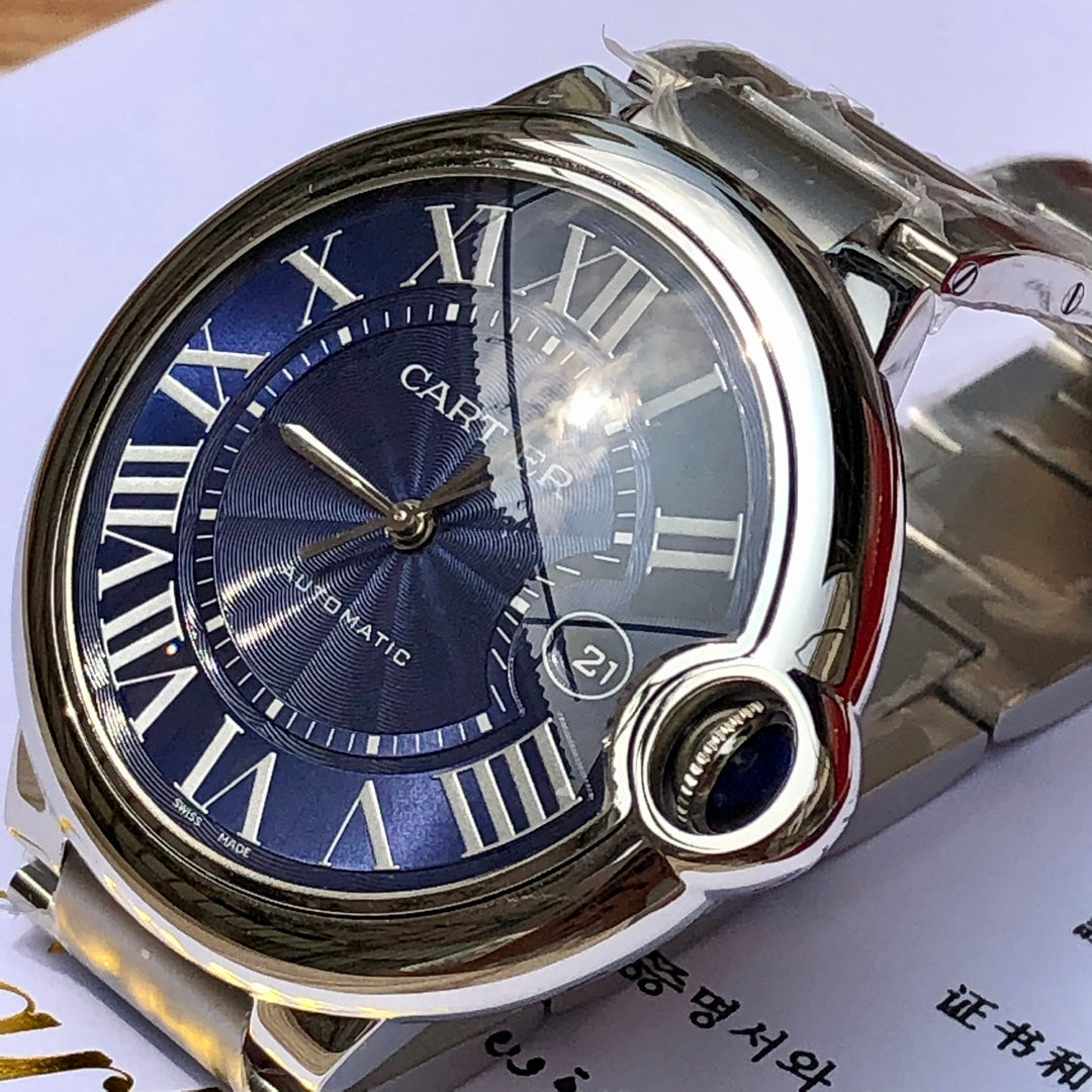 까르띠에 발롱 블루 42mm 블루 스틸