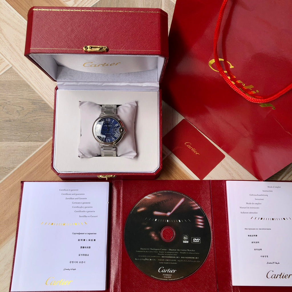 까르띠에 발롱 블루 42mm 블루 스틸