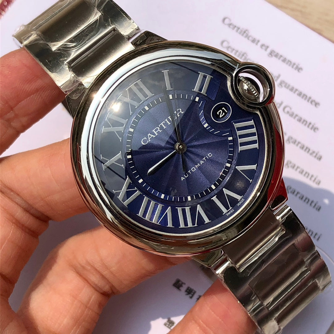 까르띠에 발롱 블루 42mm 블루 스틸