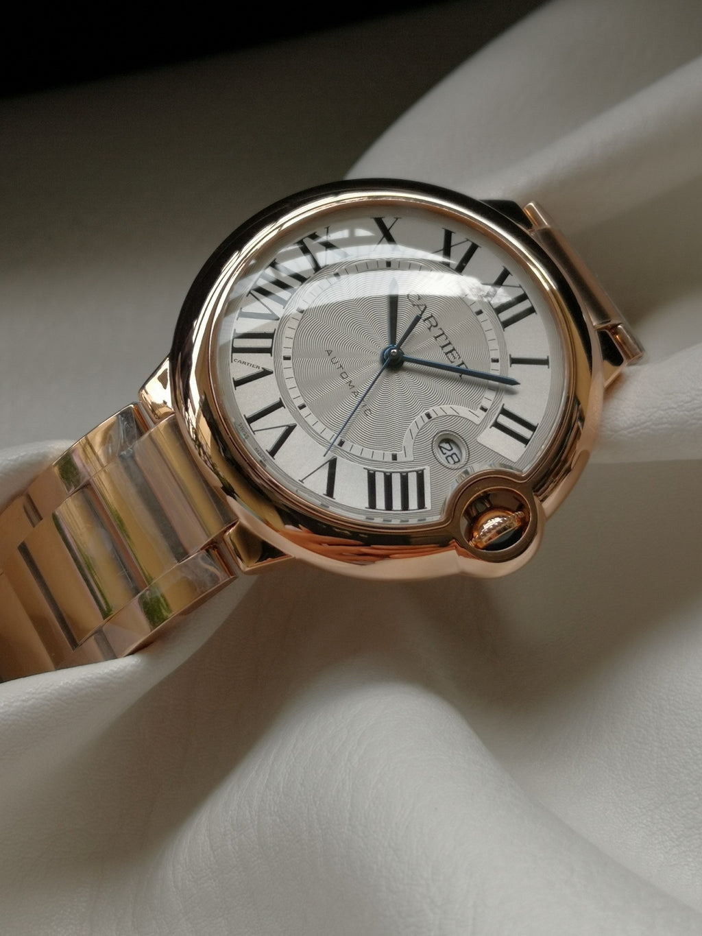 까르띠에 발롱 블루 42mm 핑크골드
