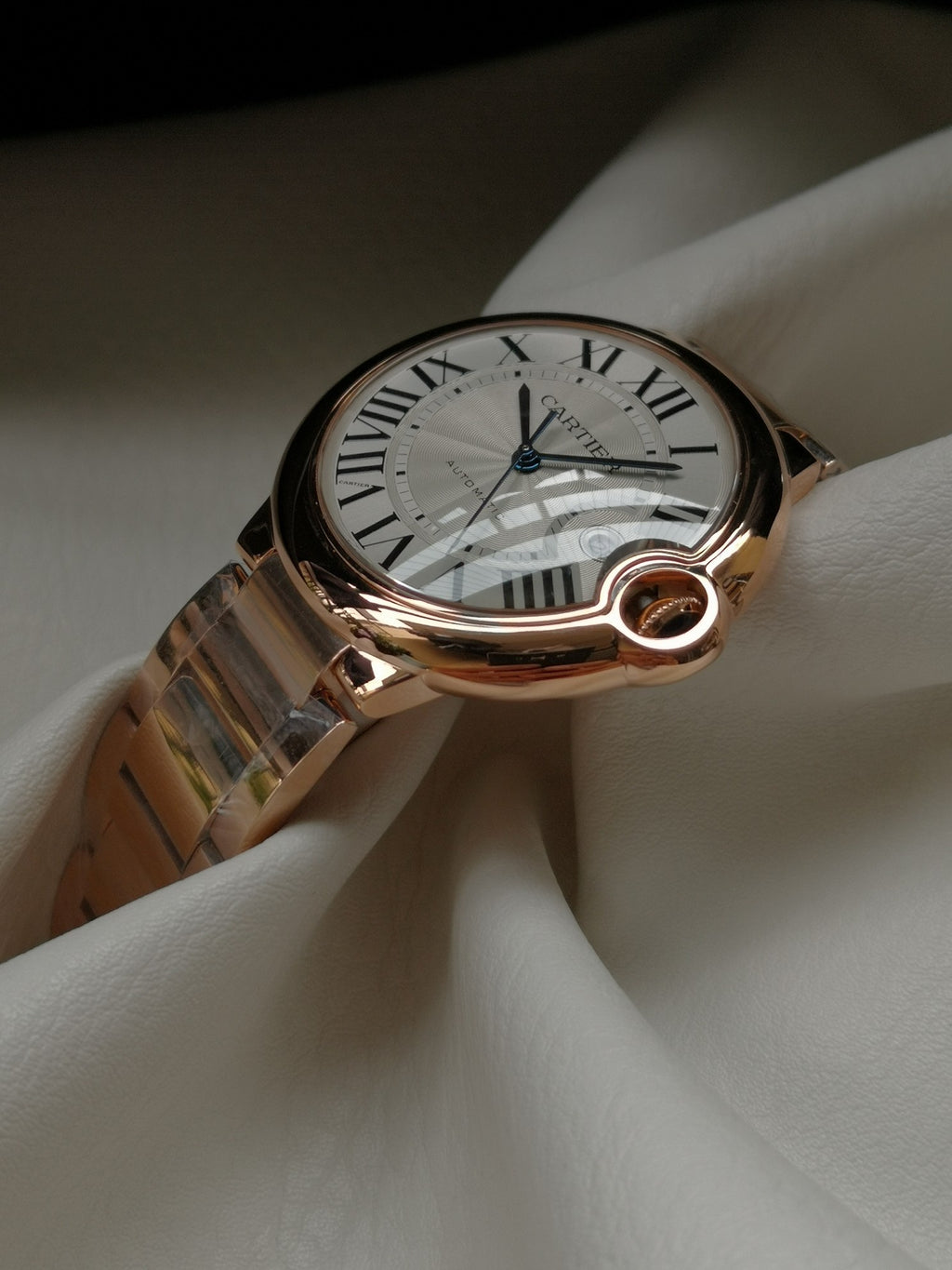 까르띠에 발롱 블루 42mm 핑크골드