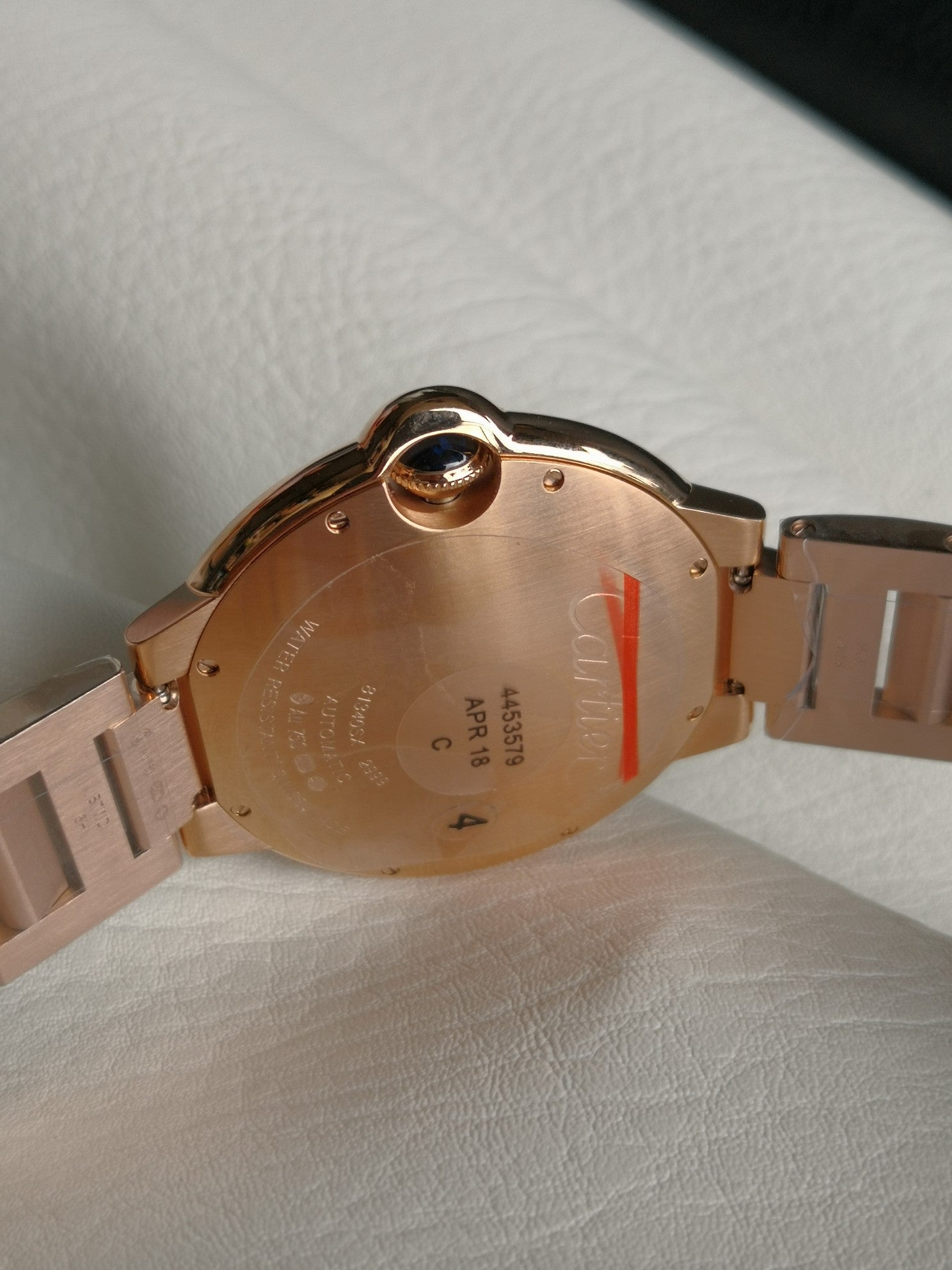 까르띠에 발롱 블루 42mm 핑크골드