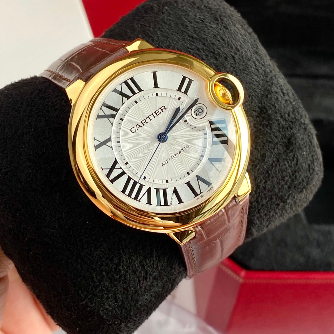 까르띠에 발롱 블루 42mm 화이트 핑크골드