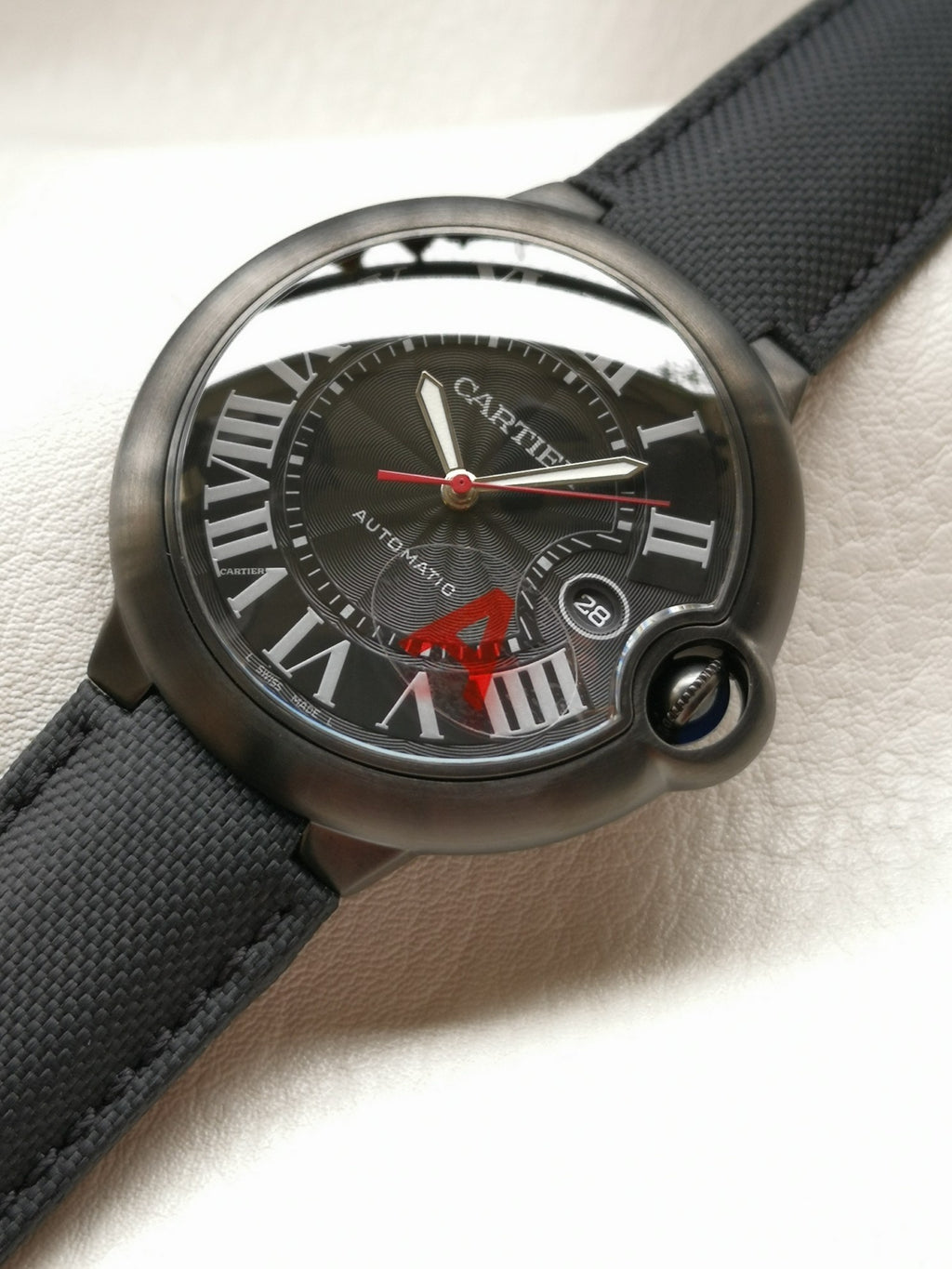 까르띠에 발롱 블루 42mm 카본 블랙