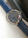 까르띠에 발롱 블루 42mm 블루 레더