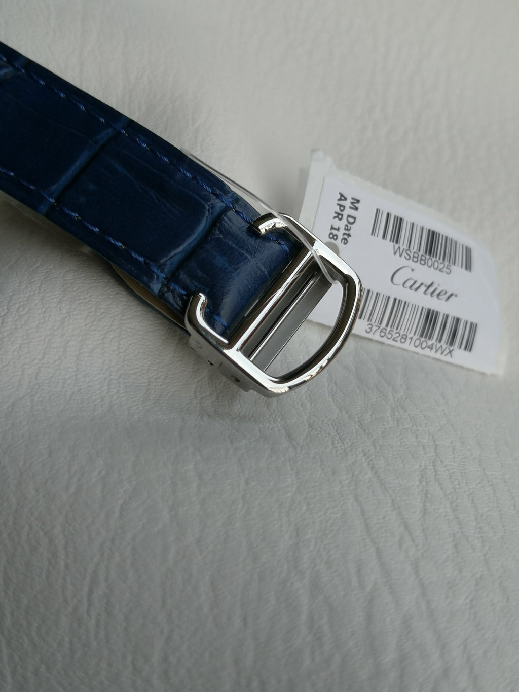 까르띠에 발롱 블루 42mm 블루 레더