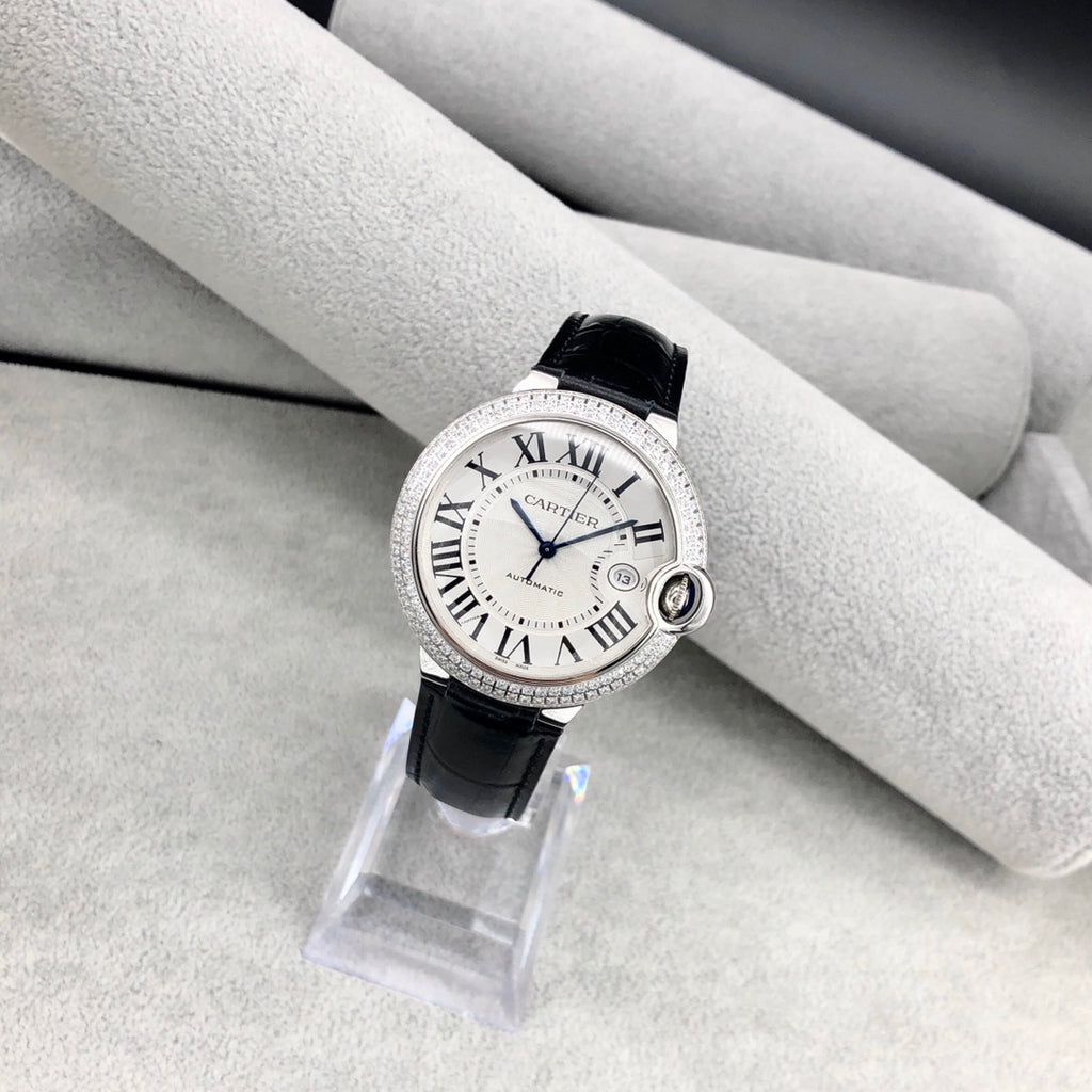 까르띠에 발롱 블루 42mm 화이트골드 다이아베젤