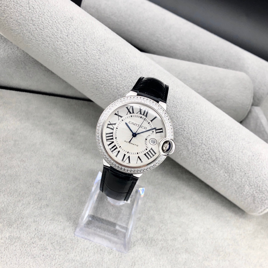 까르띠에 발롱 블루 42mm 화이트골드 다이아베젤