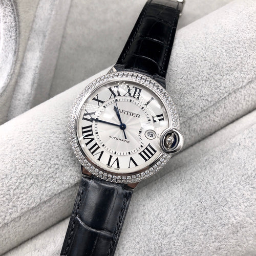 까르띠에 발롱 블루 42mm 화이트골드 다이아베젤