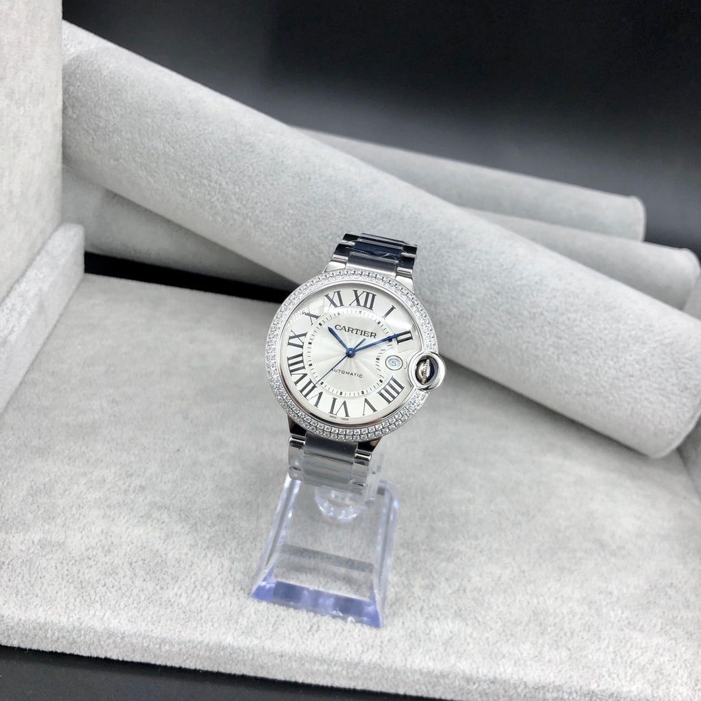 까르띠에 발롱 블루 42mm 스틸 다이아베젤