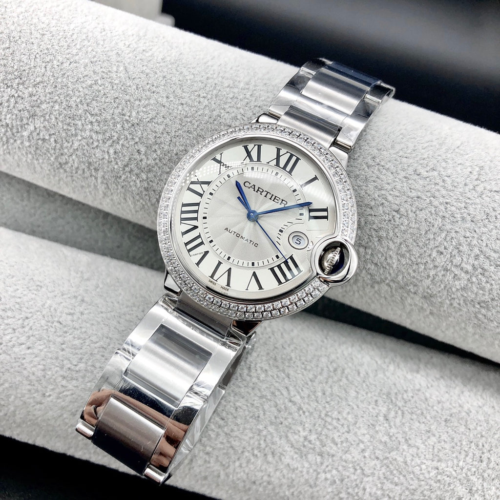 까르띠에 발롱 블루 42mm 스틸 다이아베젤
