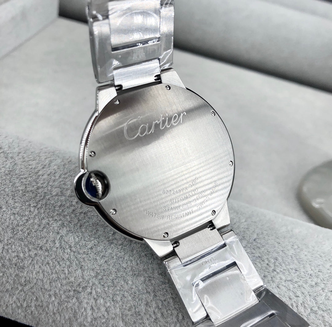 까르띠에 발롱 블루 42mm 스틸 다이아베젤