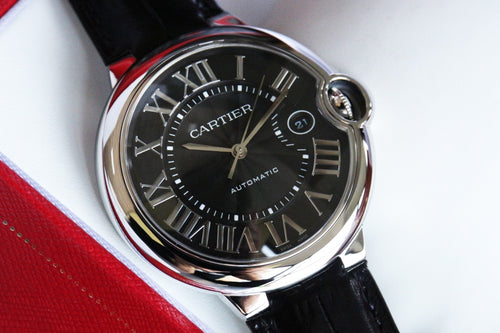 까르띠에 스틸 발롱블루 42mm 검판