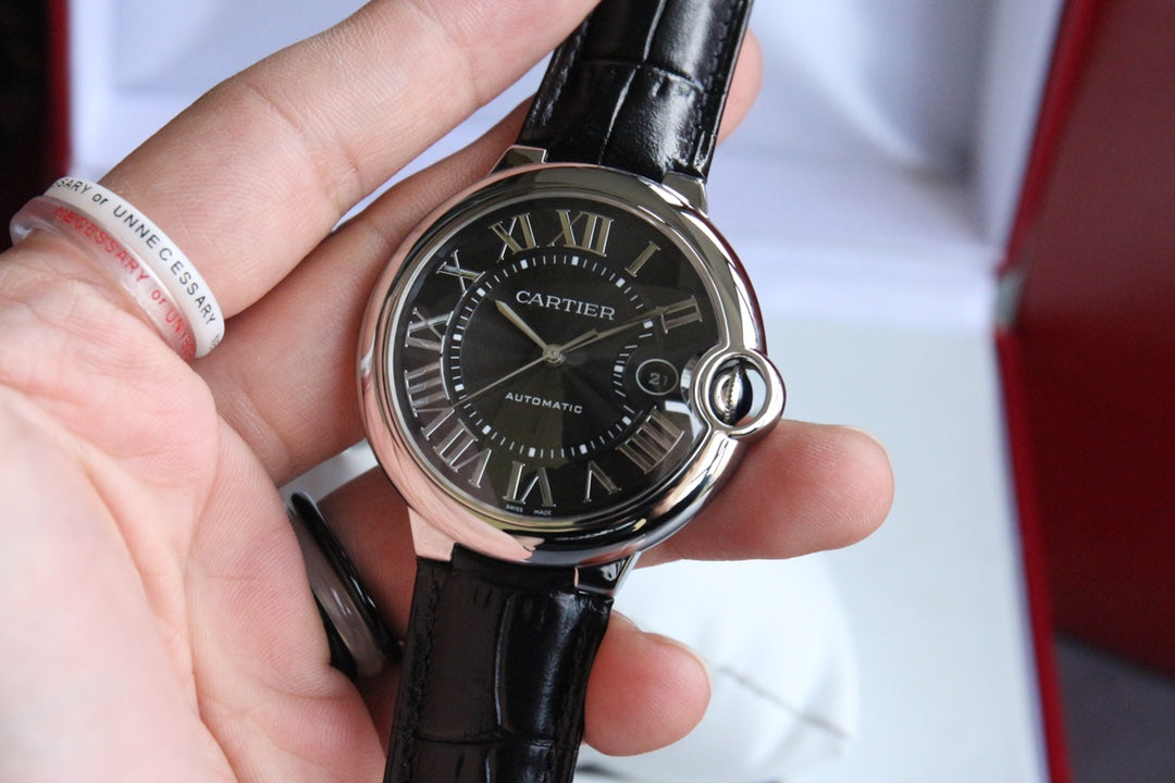 까르띠에 스틸 발롱블루 42mm 검판