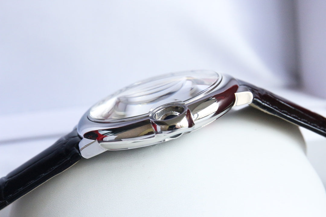 까르띠에 발롱 블루 실버 스틸 가죽 42mm 발롱블루