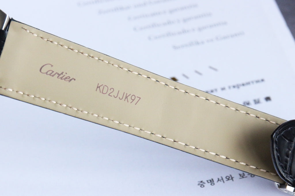까르띠에 발롱 블루 실버 스틸 가죽 42mm 발롱블루