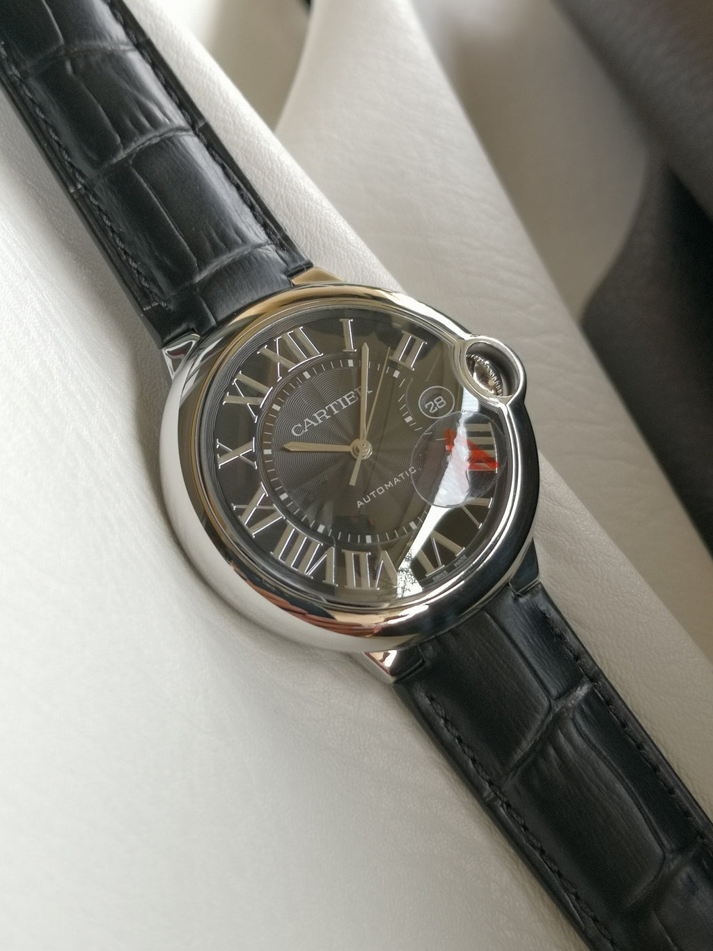 까르띠에 스틸 발롱블루 42mm 검판 (남성용)
